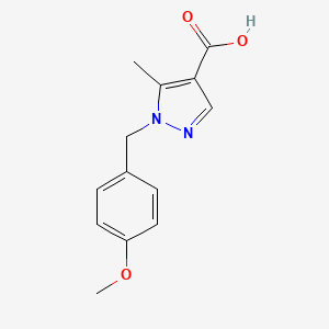 molecular formula C13H14N2O3 B1531354 1-(4-Methoxybenzyl)-5-methyl-1H-pyrazole-4-carboxylic acid CAS No. 1344045-75-5