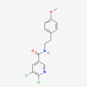 molecular formula C15H14Cl2N2O2 B15313592 5,6-dichloro-N-[2-(4-methoxyphenyl)ethyl]pyridine-3-carboxamide CAS No. 786721-66-2