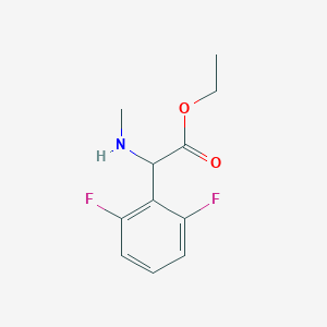 molecular formula C11H13F2NO2 B15313611 Ethyl 2-(2,6-difluorophenyl)-2-(methylamino)acetate 