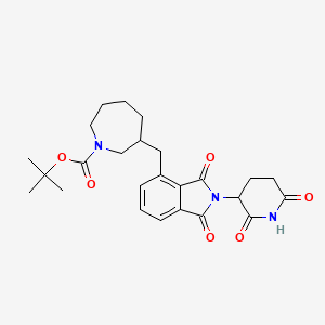 molecular formula C25H31N3O6 B15313633 tert-Butyl 3-((2-(2,6-dioxopiperidin-3-yl)-1,3-dioxoisoindolin-4-yl)methyl)azepane-1-carboxylate 