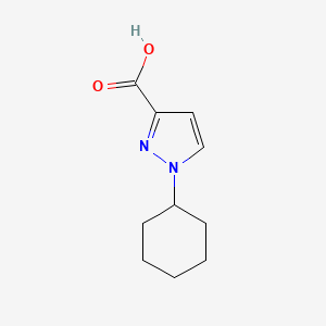 molecular formula C10H14N2O2 B1531371 1-cyclohexyl-1H-pyrazole-3-carboxylic acid CAS No. 1177304-20-9
