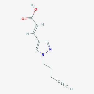 molecular formula C11H12N2O2 B1531374 (2E)-3-[1-(pent-4-yn-1-yl)-1H-pyrazol-4-yl]prop-2-enoic acid CAS No. 2098155-60-1