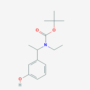 molecular formula C15H23NO3 B15313873 tert-Butyl ethyl(1-(3-hydroxyphenyl)ethyl)carbamate 