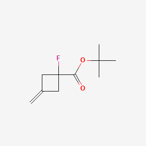 molecular formula C10H15FO2 B15313875 Tert-butyl1-fluoro-3-methylidenecyclobutane-1-carboxylate 