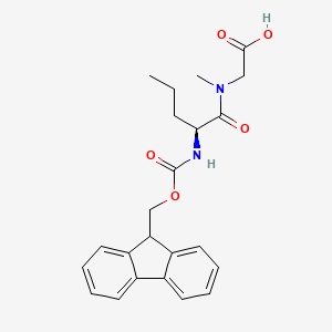 molecular formula C23H26N2O5 B15313890 N-[(9H-Fluoren-9-ylmethoxy)carbonyl]-L-norvalyl-N-methylglycine CAS No. 255865-67-9