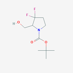 molecular formula C10H17F2NO3 B15313930 Tert-butyl 3,3-difluoro-2-(hydroxymethyl)pyrrolidine-1-carboxylate 