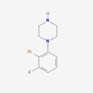 molecular formula C10H12BrFN2 B15313948 1-(2-Bromo-3-fluorophenyl)piperazine 