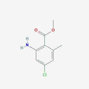 molecular formula C9H10ClNO2 B15313991 Methyl 2-amino-4-chloro-6-methylbenzoate 