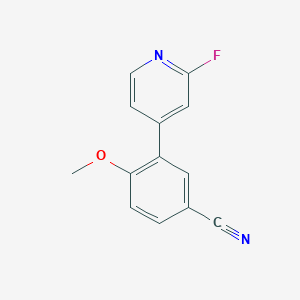 molecular formula C13H9FN2O B1531402 3-(2-Fluoropyridin-4-yl)-4-methoxybenzonitrile CAS No. 2069219-03-8