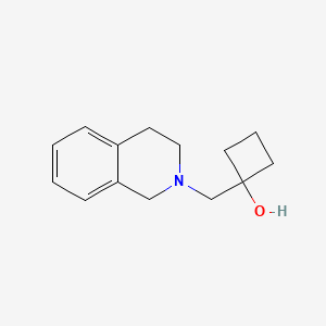 molecular formula C14H19NO B1531405 1-[(1,2,3,4-Tetrahydroisoquinolin-2-yl)methyl]cyclobutan-1-ol CAS No. 1782364-02-6