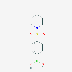 molecular formula C12H17BFNO4S B1531407 (3-Fluoro-4-((4-methylpiperidin-1-yl)sulfonyl)phenyl)boronic acid CAS No. 1704120-89-7