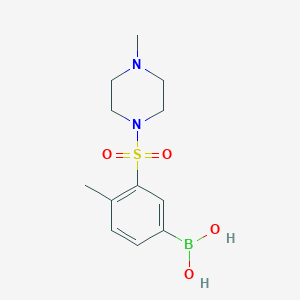 molecular formula C12H19BN2O4S B1531408 (4-Methyl-3-((4-methylpiperazin-1-yl)sulfonyl)phenyl)boronic acid CAS No. 1704081-67-3