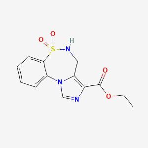 molecular formula C13H13N3O4S B1531411 Ethyl 4,5-Dihydrobenzo[F]Imidazo[5,1-D][1,2,5]Thiadiazepine-3-Carboxylate 6,6-Dioxide CAS No. 1341037-76-0