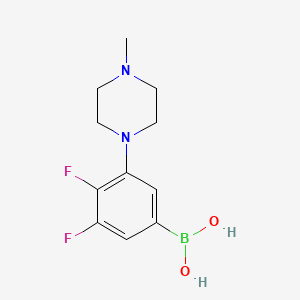molecular formula C11H15BF2N2O2 B1531413 (3,4-Difluoro-5-(4-methylpiperazin-1-yl)phenyl)boronic acid CAS No. 1704068-73-4