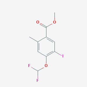 molecular formula C10H9F2IO3 B1531419 4-Difluoromethoxy-5-iodo-2-methyl-benzoic acid methyl ester CAS No. 1418273-40-1