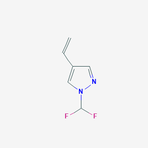 molecular formula C6H6F2N2 B1531420 1-(difluoromethyl)-4-ethenyl-1H-pyrazole CAS No. 2098115-50-3