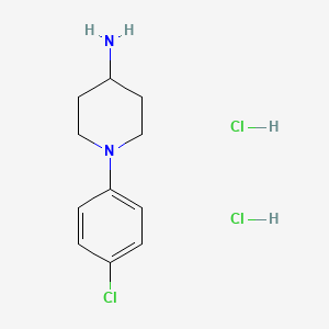 molecular formula C11H17Cl3N2 B15314366 1-(4-Chlorophenyl)piperidin-4-aminedihydrochloride 