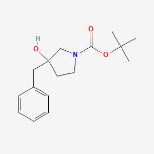 molecular formula C16H23NO3 B15314414 Tert-butyl 3-benzyl-3-hydroxypyrrolidine-1-carboxylate 