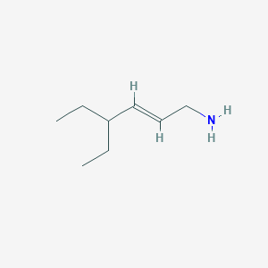 molecular formula C8H17N B15314659 4-Ethylhex-2-en-1-amine 