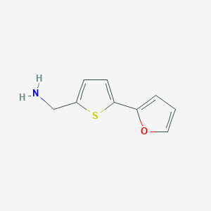 molecular formula C9H9NOS B1531478 (5-(Furan-2-yl)thiophen-2-yl)methanamine CAS No. 1343678-71-6