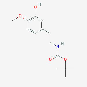 molecular formula C14H21NO4 B15314788 tert-butyl N-[2-(3-hydroxy-4-methoxy-phenyl)ethyl]carbamate 
