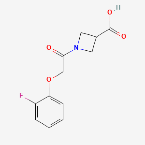 molecular formula C12H12FNO4 B1531482 1-[(2-Fluorophenoxy)acetyl]azetidine-3-carboxylic acid CAS No. 1350989-09-1
