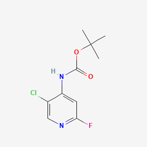molecular formula C10H12ClFN2O2 B15314858 tert-butylN-(5-chloro-2-fluoropyridin-4-yl)carbamate 