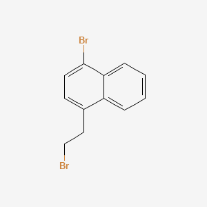 molecular formula C12H10Br2 B15314952 1-Bromo-4-(2-bromoethyl)naphthalene 