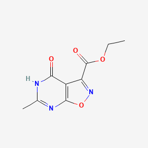 molecular formula C9H9N3O4 B15315035 Ethyl 6-methyl-4-oxo-4,5-dihydroisoxazolo[5,4-d]pyrimidine-3-carboxylate 