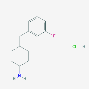 4-[(3-Fluorophenyl)methyl]cyclohexan-1-amine hydrochloride