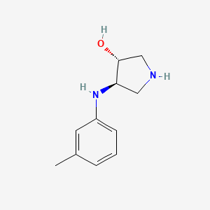(3R,4R)-4-[(3-methylphenyl)amino]pyrrolidin-3-ol