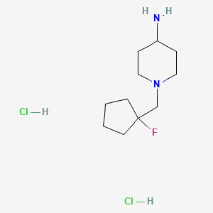 1-[(1-Fluorocyclopentyl)methyl]piperidin-4-amine dihydrochloride