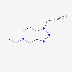 molecular formula C11H16N4 B1531529 1-(prop-2-yn-1-yl)-5-(propan-2-yl)-1H,4H,5H,6H,7H-[1,2,3]triazolo[4,5-c]pyridine CAS No. 2098008-64-9