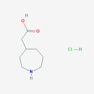 molecular formula C8H16ClNO2 B1531530 2-(Azepan-4-yl)acetic acid hydrochloride CAS No. 2098128-87-9