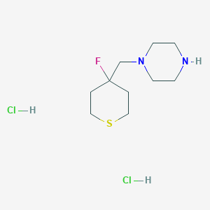 1-[(4-Fluorothian-4-yl)methyl]piperazine dihydrochloride