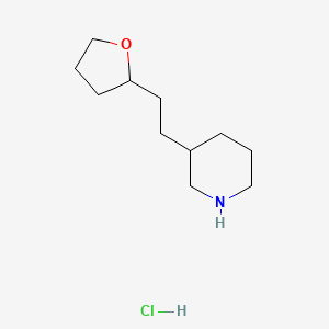 3-[2-(Oxolan-2-yl)ethyl]piperidine hydrochloride