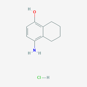molecular formula C10H14ClNO B15315344 4-Amino-5,6,7,8-tetrahydronaphthalen-1-ol hydrochloride 