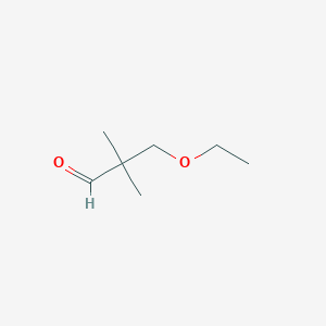 molecular formula C7H14O2 B15315350 3-Ethoxy-2,2-dimethylpropanal 