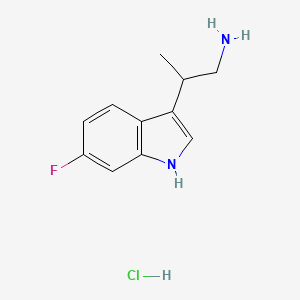 2-(6-fluoro-1H-indol-3-yl)propan-1-amine hydrochloride