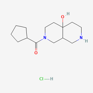 molecular formula C14H25ClN2O2 B1531543 2-(Cyclopentylcarbonyl)octahydro-2,7-naphthyridin-4a(2H)-ol hydrochloride CAS No. 2108982-15-4