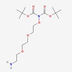 molecular formula C16H32N2O7 B15315497 tert-Butyl (2-(2-(2-aminoethoxy)ethoxy)ethoxy)(tert-butoxycarbonyl)carbamate 