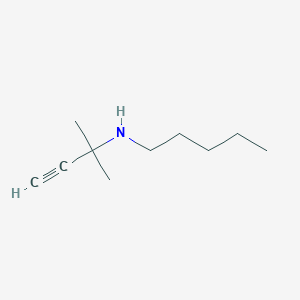 molecular formula C10H19N B15315560 N-(2-methylbut-3-yn-2-yl)pentan-1-amine 