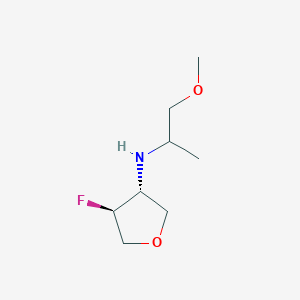 molecular formula C8H16FNO2 B1531562 (3R,4S)-4-fluoro-N-(1-methoxypropan-2-yl)oxolan-3-amine CAS No. 2166425-79-0