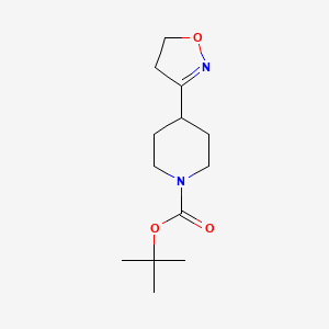 molecular formula C13H22N2O3 B15315639 Tert-butyl4-(4,5-dihydro-1,2-oxazol-3-yl)piperidine-1-carboxylate 