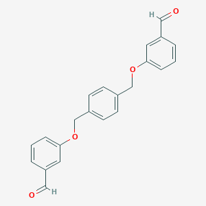 molecular formula C22H18O4 B153157 3-[[4-[(3-Formylphenoxy)methyl]phenyl]methoxy]benzaldehyde CAS No. 138117-09-6