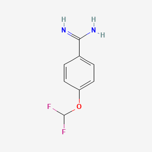 molecular formula C8H8F2N2O B15315712 4-(Difluoromethoxy)benzimidamide 