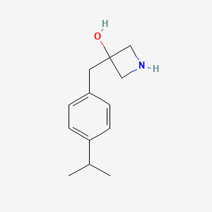 molecular formula C13H19NO B15315782 3-(4-Isopropylbenzyl)azetidin-3-ol 