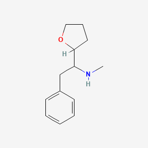 molecular formula C13H19NO B15315801 n-Methyl-2-phenyl-1-(tetrahydrofuran-2-yl)ethan-1-amine 
