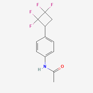molecular formula C12H11F4NO B15315833 N-[4-(2,2,3,3-tetrafluorocyclobutyl)phenyl]acetamide 