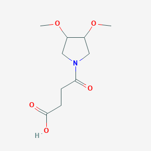 molecular formula C10H17NO5 B1531602 4-(3,4-Dimethoxypyrrolidin-1-yl)-4-oxobutanoic acid CAS No. 1695203-65-6